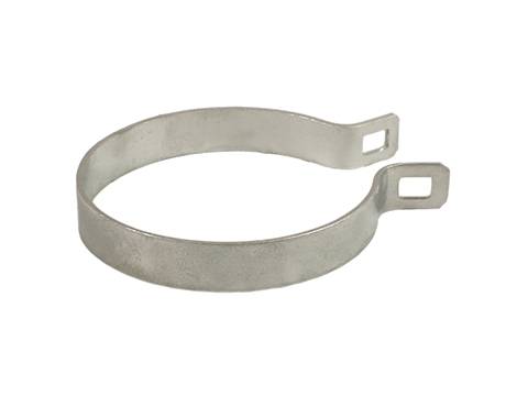 Round shape brace band for using in attaching horizontal rails.